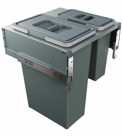 Odpadkový koš na tříděný odpad, výsuvný, 35+12 L, 50 cm, Elletipi PBR A4250A