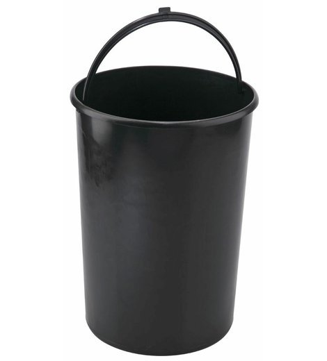 Plastový koš s rukojetí o objemu 12 L, černý, Elletipi SECCHIO rot2bis3