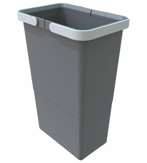 Plastový koš s rukojeťmi o objemu 8 L, šedý, Elletipi PTM SP34 C97 M
